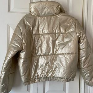 Wild Fable Womens Small gold puffer jacket